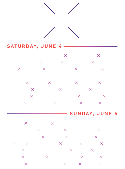 2016 Lineup by day